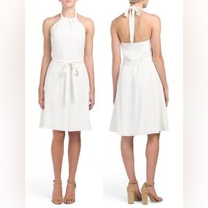 NWT! Theory white halter dress 8